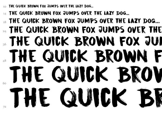 DK Cinnabar Brush font waterfall